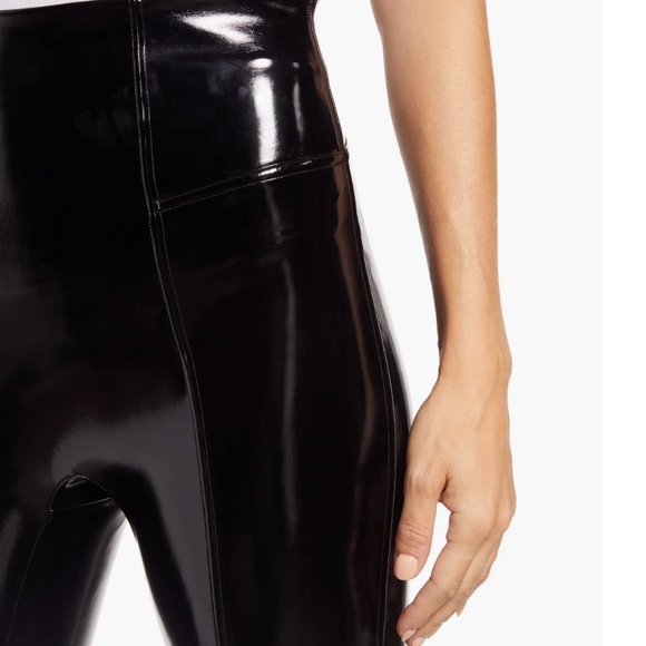 NWT Spanx Faux Leather High Shine Finish Stretch Leggings - Picture 5 of 9